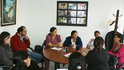 delegación de la Asociación de Mujeres de Juntas Parroquiales Rurales del Ecuador (Amjupre)