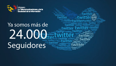 Twitter del MINTEL llegó a 24.000 seguidores