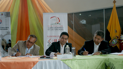 Mintel y Prefectura de Santo Domingo suscriben Convenio para la Implementación de la Planta de Reciclaje de Desechos Electrónicos