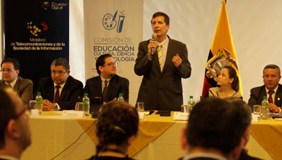 El Ministro de Telecomunicaciones y de la Sociedad de la Información, Ing. Jaime Guerrero Ruiz, compareció ante la Comisión de Educación, Ciencia y Tecnología, de la Asamblea Nacional