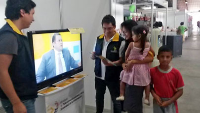 Stand de Televisión Digital Terrestre (TDT) - Expo Tsáchila 2014