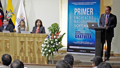 Ministro de Telecomunicaciones y de la Sociedad de la Información, Ing. Augusto Espín Tobar, inauguró el Primer Encuentro Nacional de Software