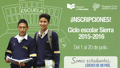El Registro Civil invita a los estudiantes y padres de familia a consultar sus datos; así como los registros en línea en la página web