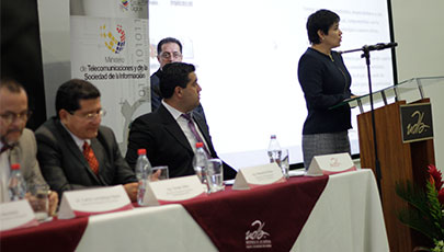 Viceministra de Tecnologías de la Información y Comunicación, del Ministerio de Telecomunicaciones y de la Sociedad de la Información (MINTEL), Ing. Alexandra Álava Freire