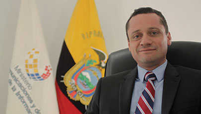 Ministro de Telecomunicaciones y de la Sociedad de la Información, Ing. Augusto Espín Tobar