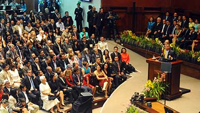 Durante el Informe a la Nación que efectuó el Presidente de la República, Econ. Rafael Correa Delgado, en la Asamblea Nacional, se destacaron las políticas y programas que ejecuta el Ministerio de Telecomunicaciones y de la Sociedad de la Información (MINTEL)