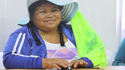 Josefina Vinueza, una de las ciudadanas de la parroquia Churoloma, ubicada en la Provincia de Pichincha