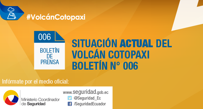 BOLETÍN DE PRENSA VOLCÁN COTOPAXI 006