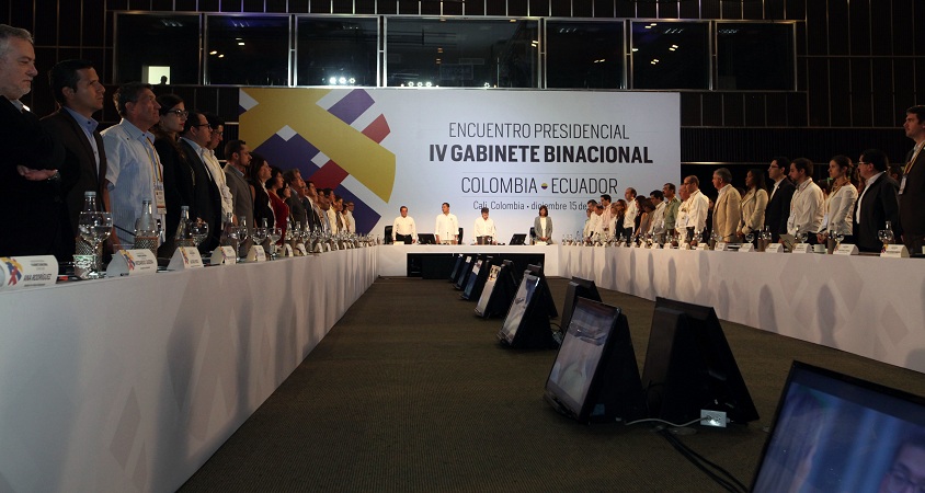 IV Encuentro Binacional entre los Jefes de Estado de Colombia y Ecuador.