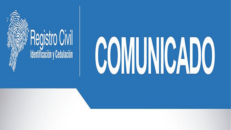 Comunicado Registro Civil, Sismo