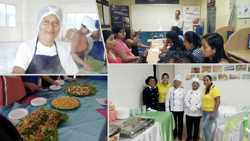 Integrantes de la Asociación de Servicios de Catering Mujeres Líderes Caminando al Desarrollo Productivo y Acción Social ( AMULPA)