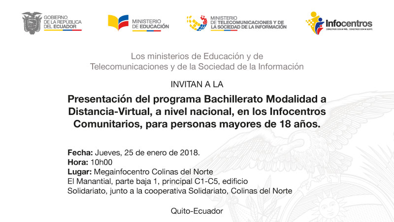 Invitación Bachillerato Virtual