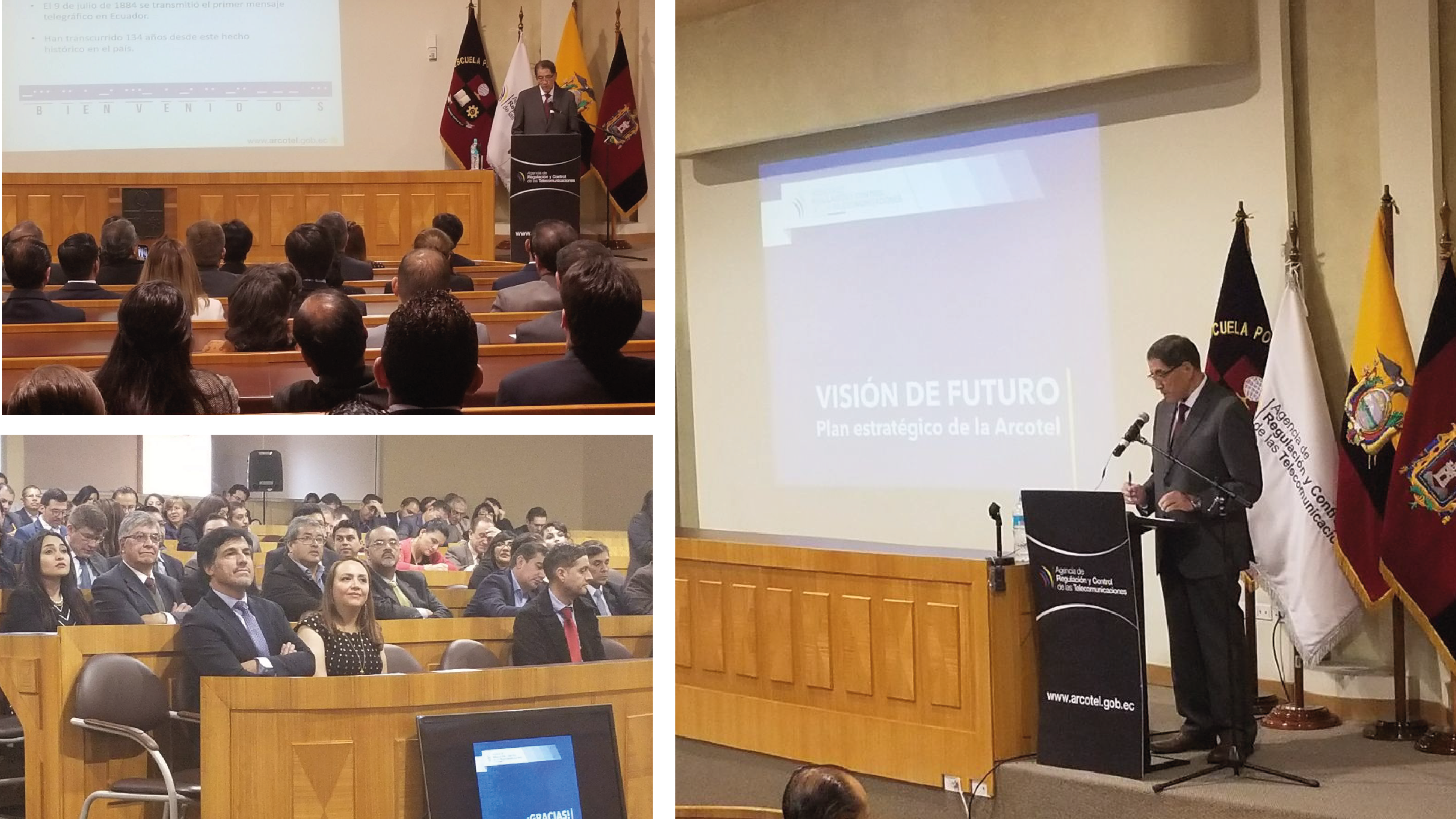 El acto contó con la presencia de autoridades gubernamentales y representantes de diversos servicios de telecomunicaciones, radiodifusión y televisión del país