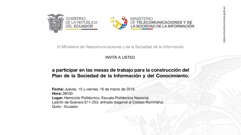 Invitación a las mesas de trabajo del PSIC