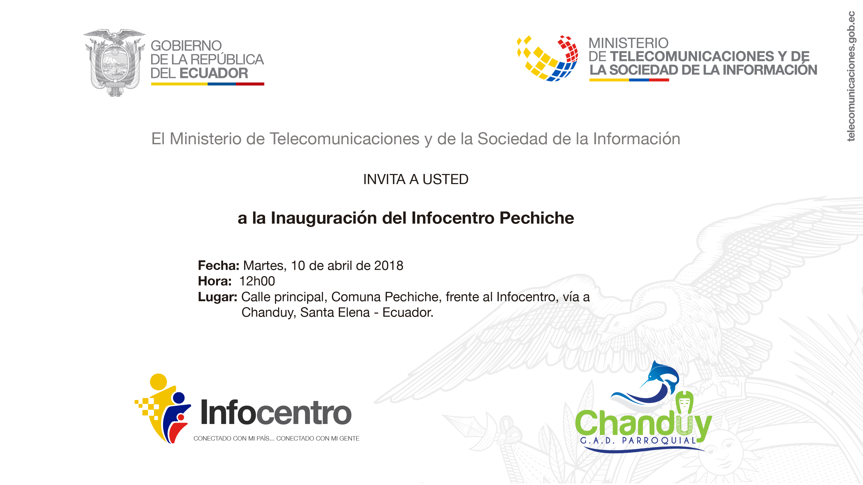 Invitación Infocentro Pechiche