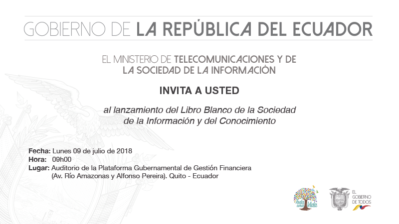 Invitación presentación del Libro Blanco de la Sociedad de la Información y del Conocimiento