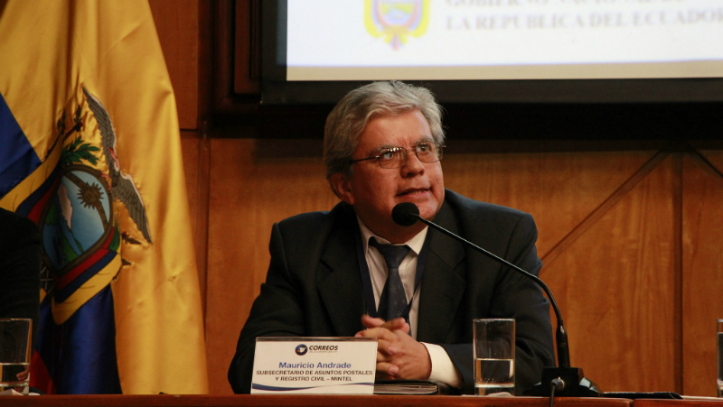 Subsecretario de Asuntos Postales y Registro Civil del MINTEL, Ing Mauricio Andrade