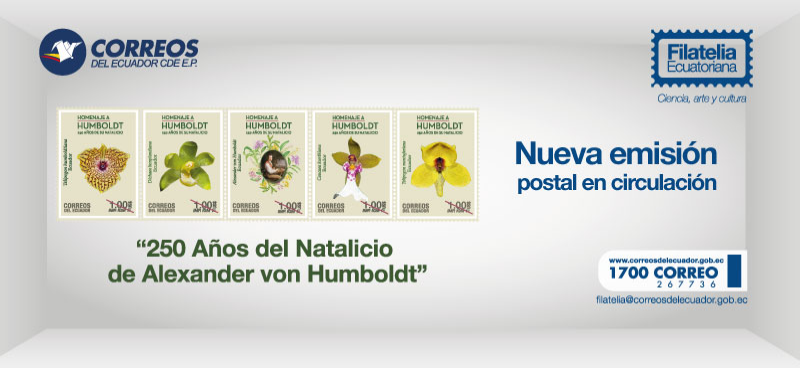 Emisión postal ‘250 Años del Natalicio de Alexander von Homboldt’