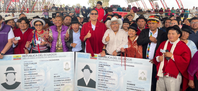 Gobierno Nacional incorpora en la cédula de identidad un nuevo campo de autoidentificación de Nacionalidades y Pueblos