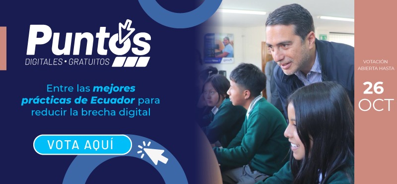La gestión de Daniel Noboa posiciona a los Puntos Digitales Gratuitos entre las mejores prácticas de Ecuador para reducir la brecha digital
