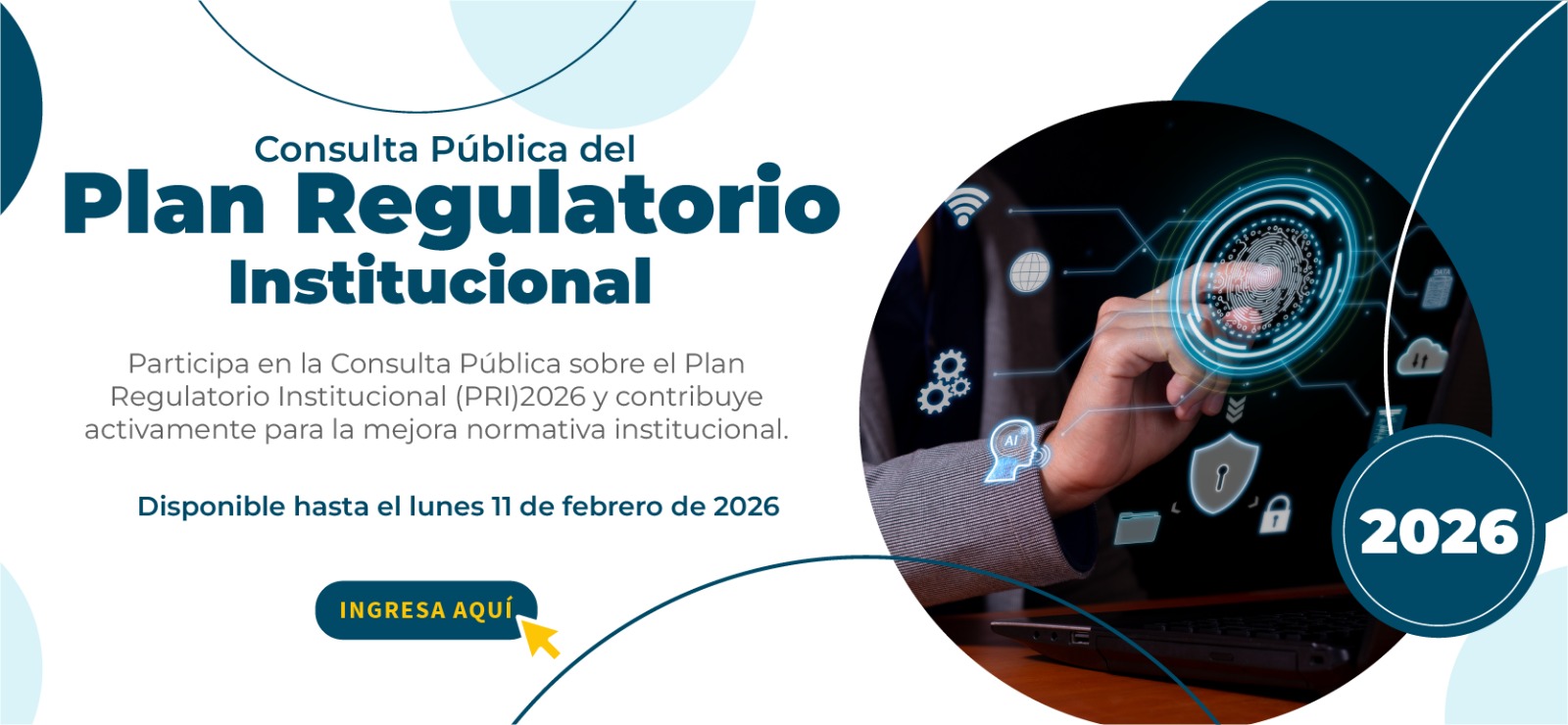 Consulta Pública del Plan Regulatorio Institucional 2026