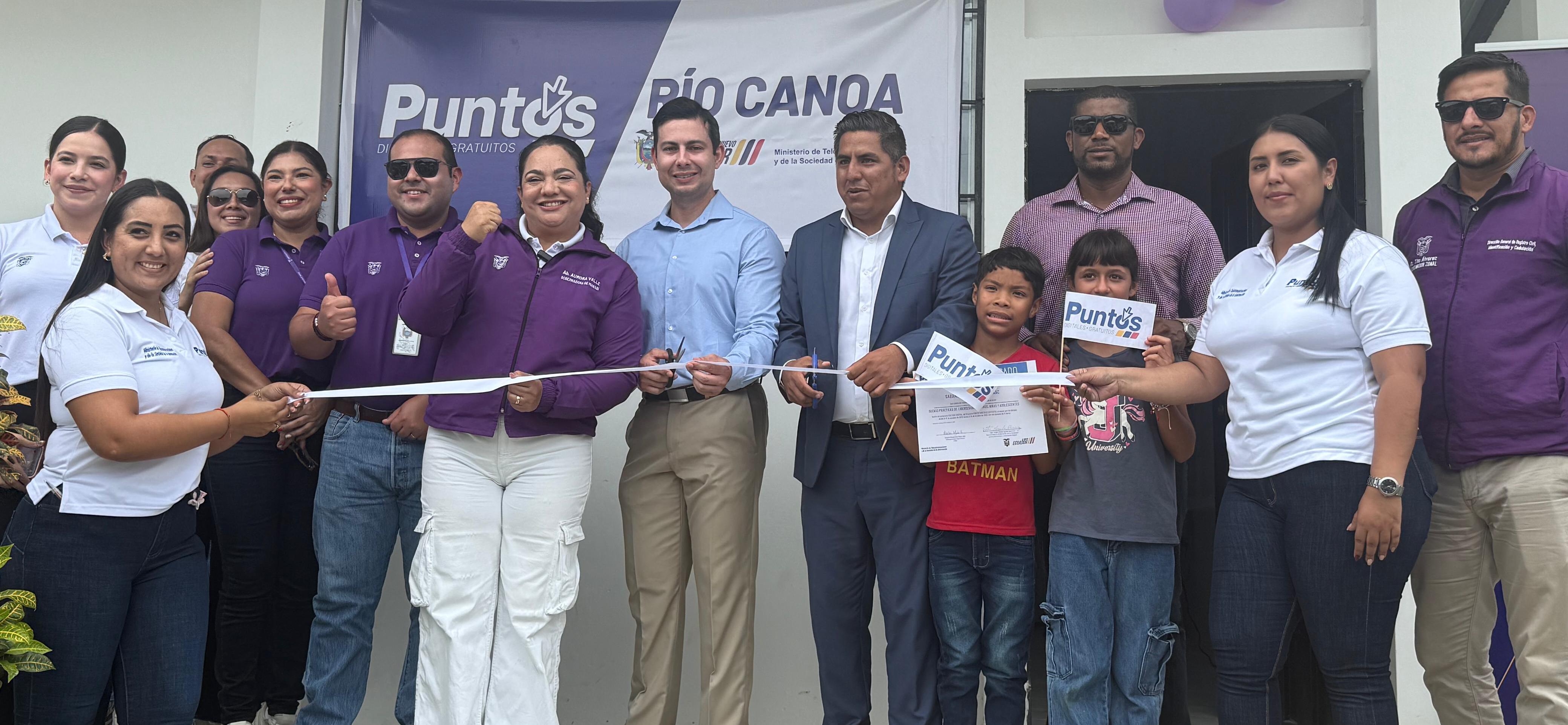 Gobierno del presidente Daniel Noboa fortalece la conectividad de Manabí con la inauguración de un Punto Digital Gratuito